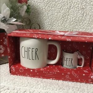 Rae Dunn “CHEER” Ceramic 2Pk  Set